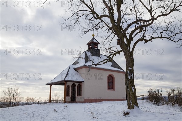 Mater Dolorosa Chapel on the hilltop of the Kleine Kalmit, Ilbesheim, Southern Palatinate,