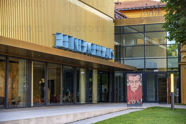 Entrance area with lettering, Städtische Galerie im Lenbachhaus, Kunstareal Munich, Munich, Upper