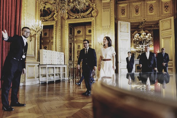 (R-L) Annalena Bärbock (Alliance 90/The Greens), Federal Foreign Minister, and Stephane Sejourne,