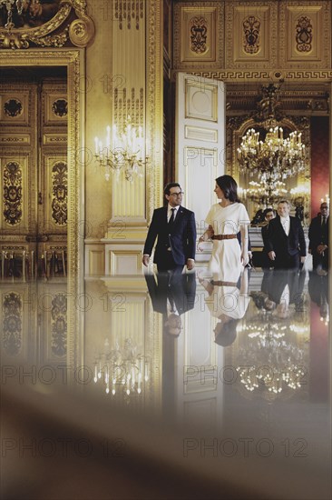 (R-L) Annalena Bärbock (Alliance 90/The Greens), Federal Foreign Minister, and Stephane Sejourne,