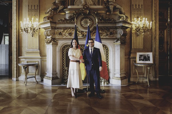 (L-R) Annalena Bärbock (Alliance 90/The Greens), Federal Foreign Minister, and Stephane Sejourne,