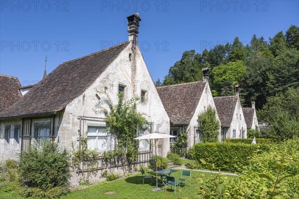 Cell house and historic herb garden, Ittingen Charterhouse, Warth-Weiningen near Frauenfeld, Canton