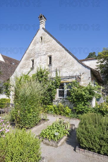 Cell house and historic herb garden, Ittingen Charterhouse, Warth-Weiningen near Frauenfeld, Canton