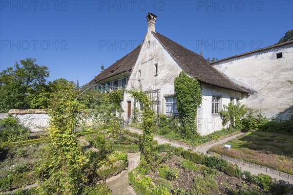 Cell house and historic herb garden, Ittingen Charterhouse, Warth-Weiningen near Frauenfeld, Canton