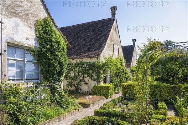 Cell house and historic herb garden, Ittingen Charterhouse, Warth-Weiningen near Frauenfeld, Canton