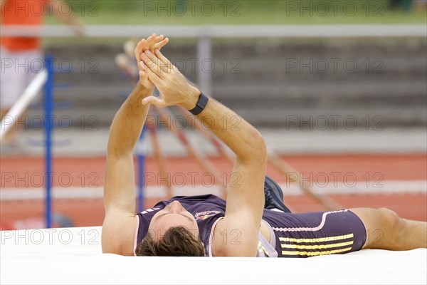 Niklas Kaul, German decathlete and Paris 2024 Olympian, during a triple competition as part of the