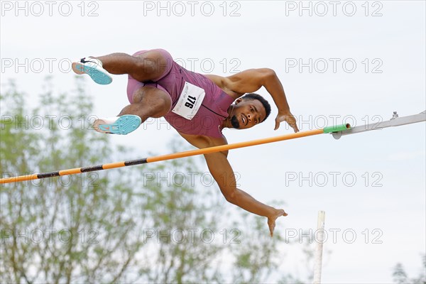 Leo Neugebauer, German decathlete and Paris 2024 Olympian, during a triple competition as part of
