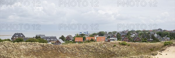 View of the village, Wittdün, Amrum, North Sea island, North Frisia, Schleswig-Holstein, Germany,