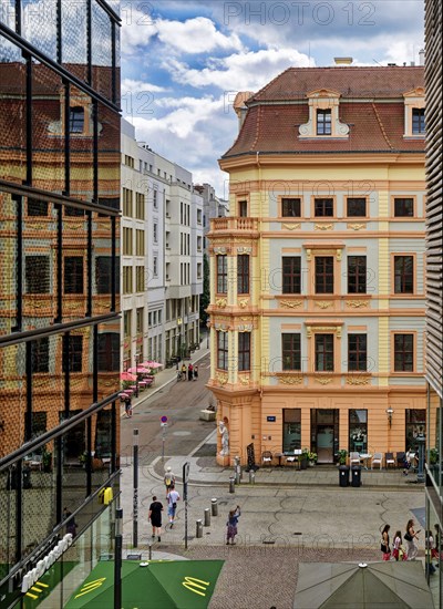 Romanushaus and Höfe am Brühl, city centre, Leipzig, Saxony, Germany, Europe