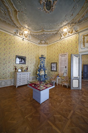 Dressing room of Princess Ida, museum, neoclassical Lower Castle, interior view, residential town