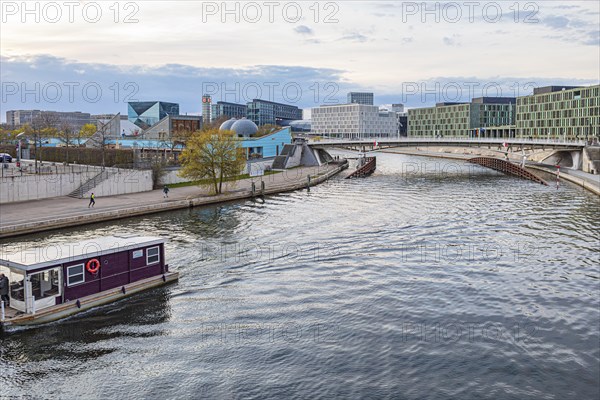 Spreebogen near Gustav-Heinemann-Brücke in Berlin, Germany, Europe
