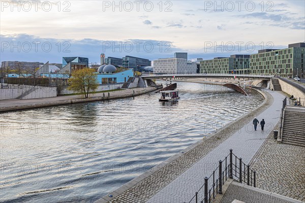 Spreebogen near Gustav-Heinemann-Brücke in Berlin, Germany, Europe