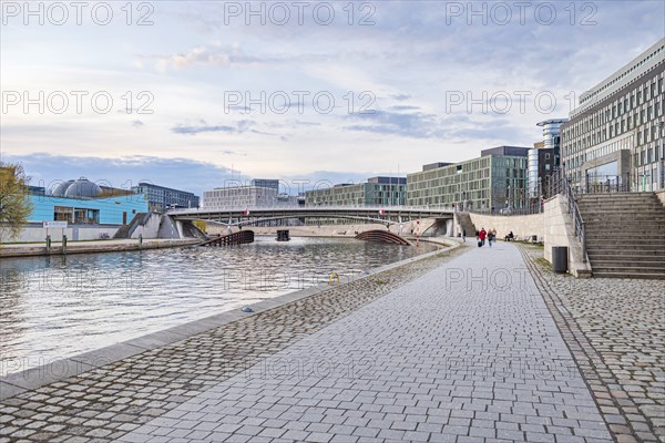 Spreebogen near Gustav-Heinemann-Brücke in Berlin, Germany, Europe