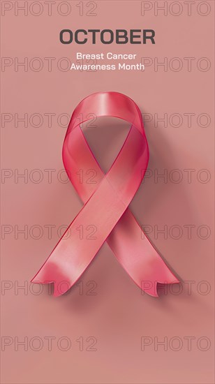 Poster for Breast Cancer Awareness month in October, AI generated