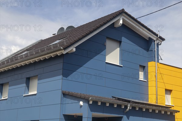 Façade cladding on a residential building