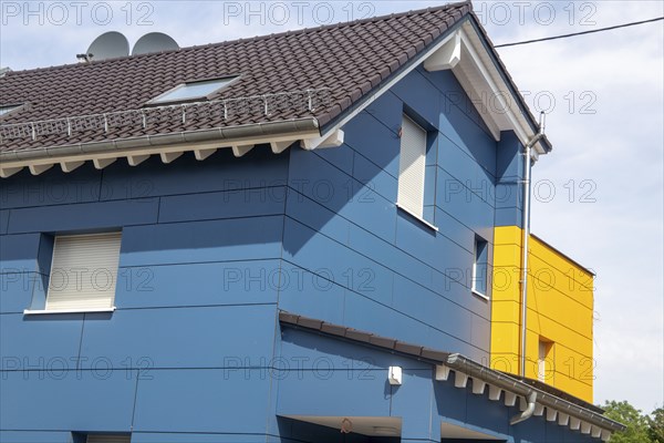 Façade cladding on a residential building