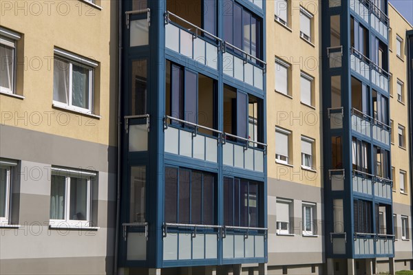 Living space extension through balcony glazing with sliding system