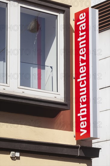 Consumer advice centre sign, Bremen, Germany, Europe