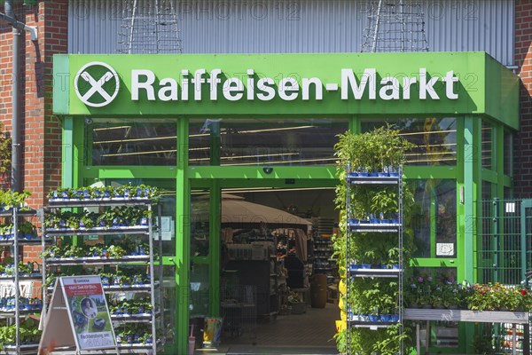 Raiffeisen Market with logo, Bad Zwischenahn, Lower Saxony, Germany, Europe
