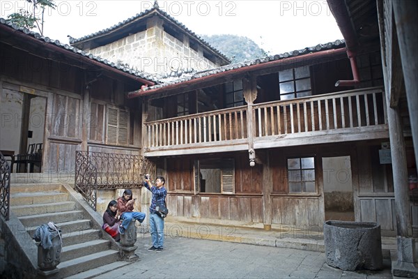 Inner courtyard in the Hmong Royal Palace, Sa Phin, Ha Giang Province, Vietnam, Asia