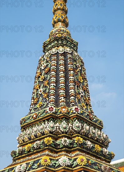 Architectural detail, chedi stupa, Wat Pho complex, Bangkok, Thailand, Asia