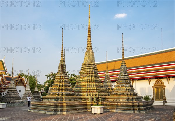 Stupas at Wat Pho complex, Bangkok, Thailand, Asia