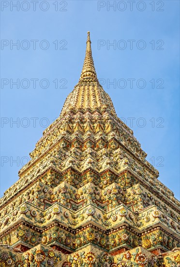 Architectural detail, chedi stupa, Wat Pho complex, Bangkok, Thailand, Asia