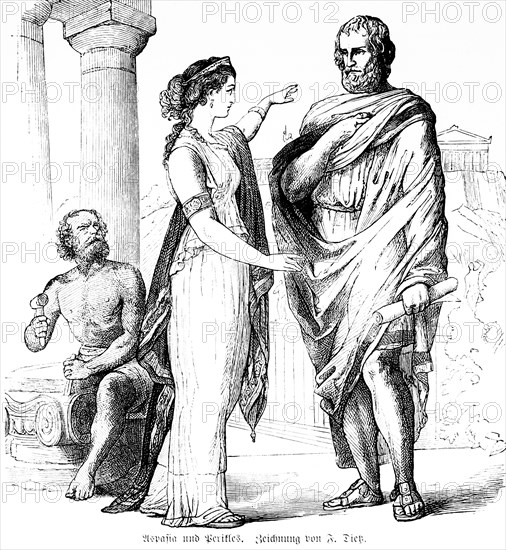 Aspasia and Pericles, Athens, ancient Greece, portrait, love, feeling, friendship, admiration, life