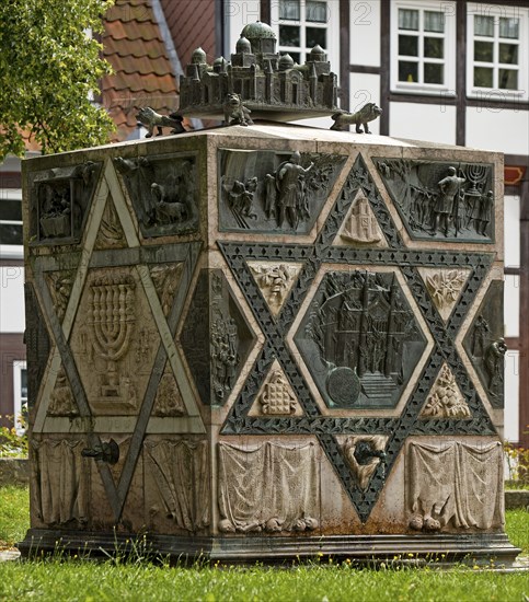 Synagogue memorial at the original site of the synagogue on the Lappenberg, Hildesheim, Lower