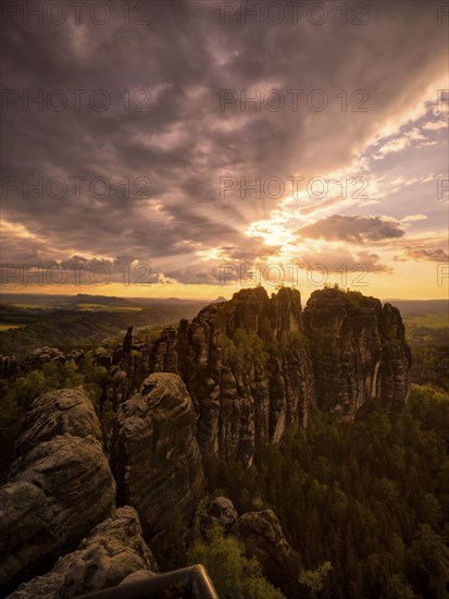Schrammstein View in the Elbe Sandstone Mountains