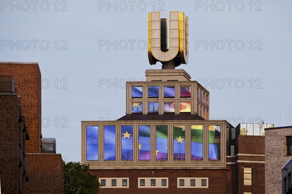 Dortmunder U, Flying Pictures by Adolf Winkelmann, Creative Centre, Dortmund, Ruhr Area, North