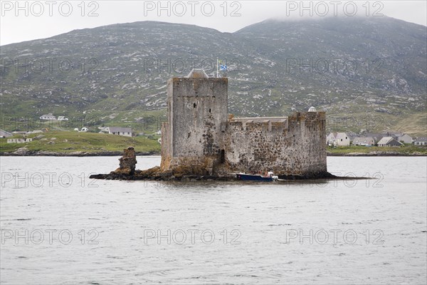 Kisimul castle dating from the sixteenth century and home of the MacNeil clan, Castlebay, Barra,