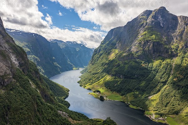 Naeroyfjord, branch of the Sognefjord, Norway, Europe
