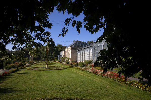 Moorish country house with garden, greenhouse, Zoological-Botanical Garden, Wilhelma, Stuttgart,