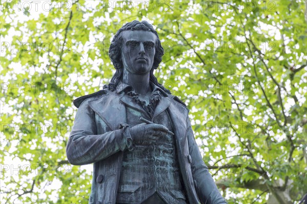 Friedrich Schiller Monument, Marbach am Neckar, Baden-Württemberg, Germany, Europe