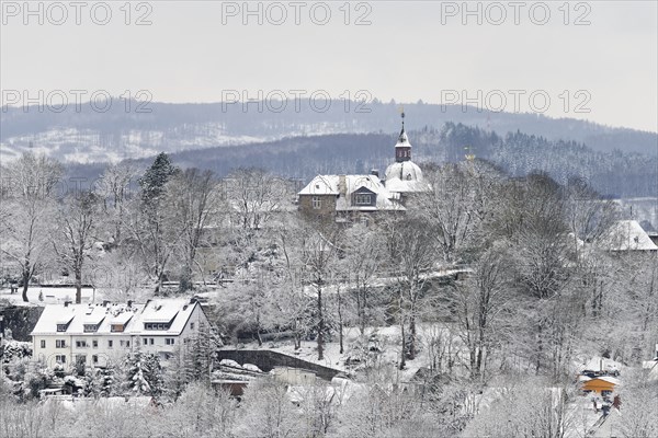 Höhenburg, Upper Castle also Upper Castle in Winter, Siegerland Museum, Krönchen, Landmark, Siegen,