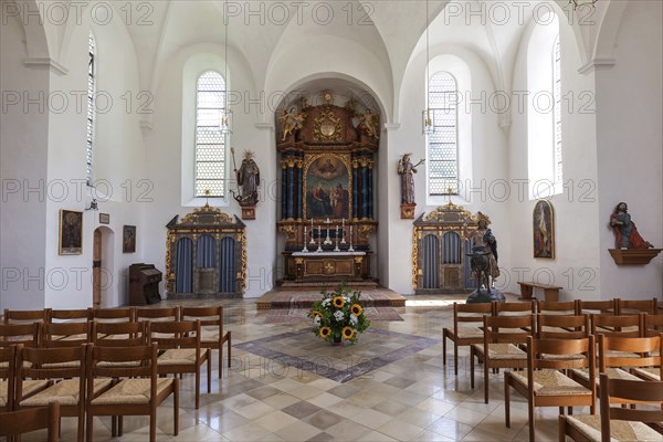 Chancel of St Maria Loretto Chapel, Oberstdorf, OberallgÃ¤u, AllgÃ¤u, Bavaria, Germany, Europe