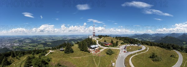 Drone image, Gaisberg transmitter on the Gaisberspitze, Gaisberg, Salzburg, Austria, Europe