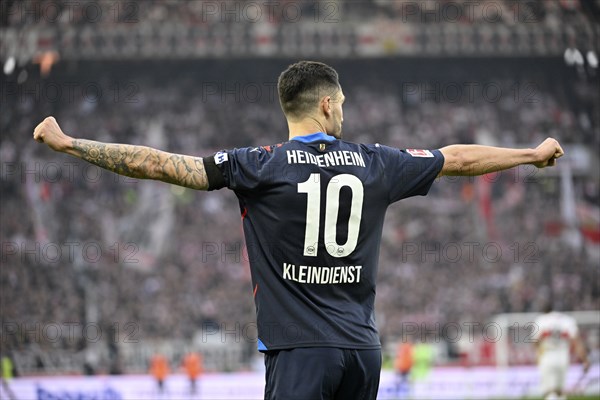 Goal celebration Tim Kleindienst 1. FC Heidenheim 1846 FCH (10) MHPArena, MHP Arena Stuttgart,