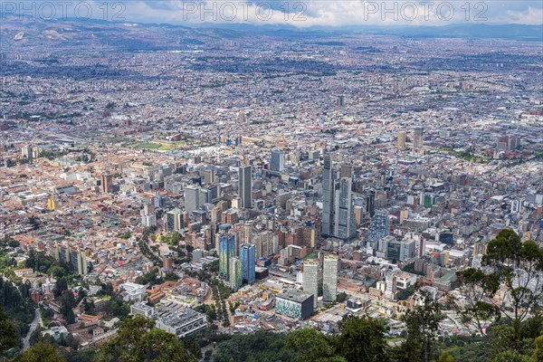 Overlook over Bogota from Monserrate, Colombia, South America