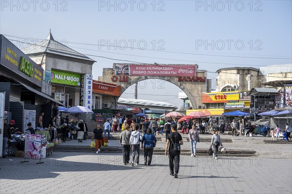 People at the Osh Bazaar, Bishkek, Kyrgyzstan, Asia