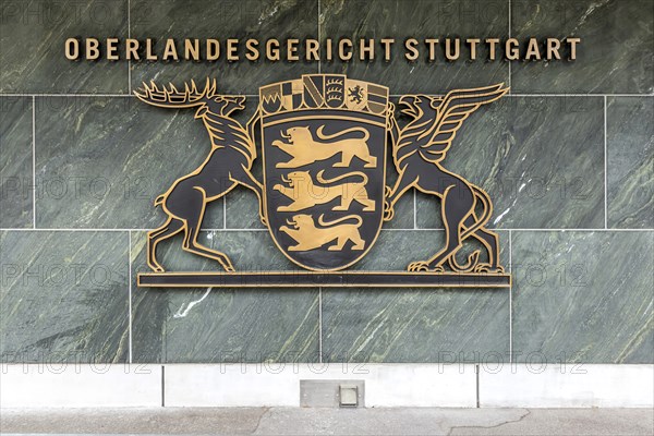New Courtroom Building of the Higher Regional Court (OLG) in Stuttgart Stammheim, OPS, State Coat