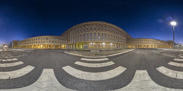 360Â° panorama of the main building of the former Tempelhof Airport, Berlin