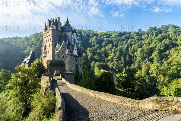 Castle Eltz in the region Volcanic Eifel, Rhineland Palatinate, Germany, Europe