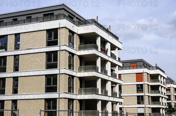 New development district with 600 newly built flats in the St. Marien residential park in Berlin's