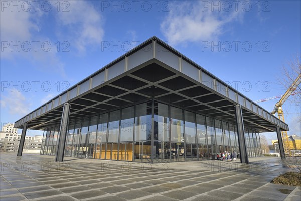 Neue Nationalgalerie, Kulturforum, Potsdamer StraÃŸe, Tiergarten, Mitte, Berlin, Germany, Europe