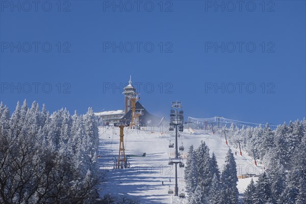 The Fichtelberg near Oberwiesenthal in the Erzgebirge district is the highest mountain in Saxony at