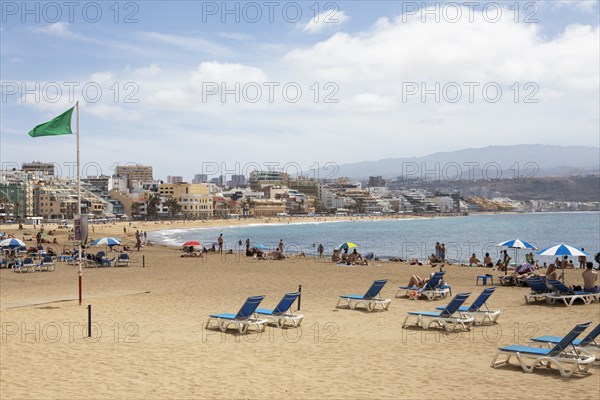 Playa de las Canteras beach, Las Palmas, Las Palmas province, Gran Canaria, Canary Islands, Spain,