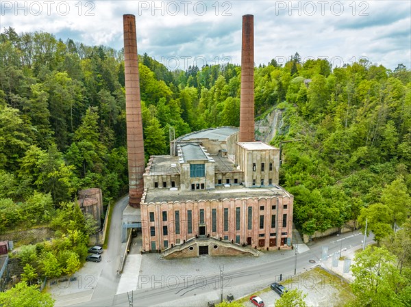 Lost Places Eventlocation Altes Kraftwerk im grünen Wald, Rottweil, Germany, Europe