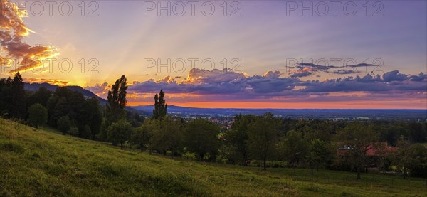 Sunset, Bad Feilnbach, Bavaria, Germany, Europe